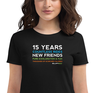 T-Shirt, 15 Years of Countless Rides, Women's Short Sleeve