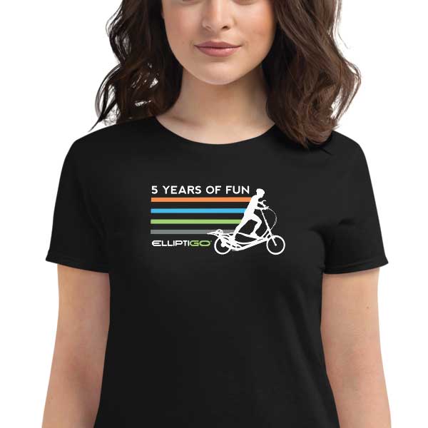 T-Shirt, 5 Years of Fun Stripes, Women's Short Sleeve