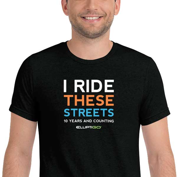 T-Shirt, 10 Years I Ride These Streets, Men's Short Sleeve
