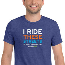 Load image into Gallery viewer, T-Shirt, 10 Years I Ride These Streets, Men&#39;s Short Sleeve